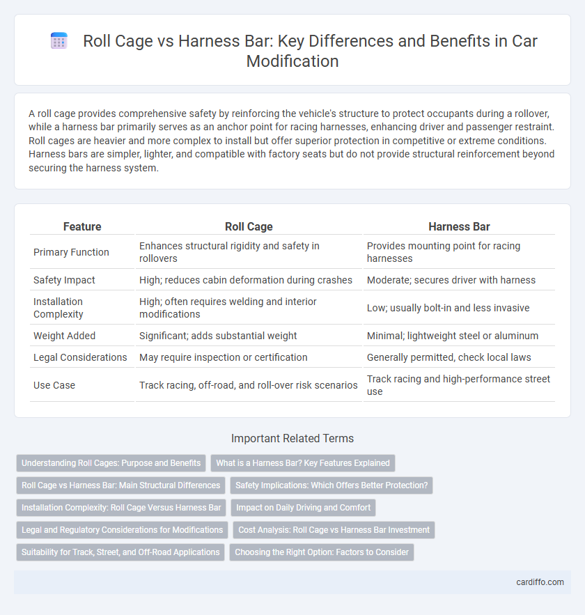 Roll Cage vs Harness Bar: Key Differences and Benefits in Car Modification