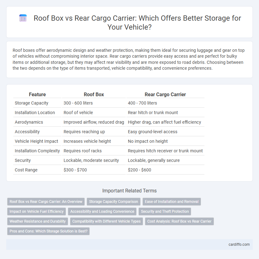 Roof Box vs Rear Cargo Carrier: Which Offers Better Storage for Your Vehicle?