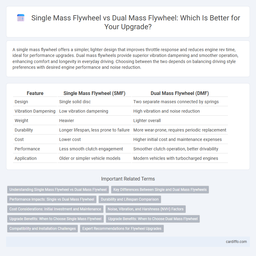 Single Mass Flywheel vs Dual Mass Flywheel: Which Is Better for Your Upgrade?