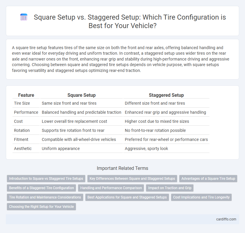 Square Setup vs. Staggered Setup: Which Tire Configuration is Best for Your Vehicle?