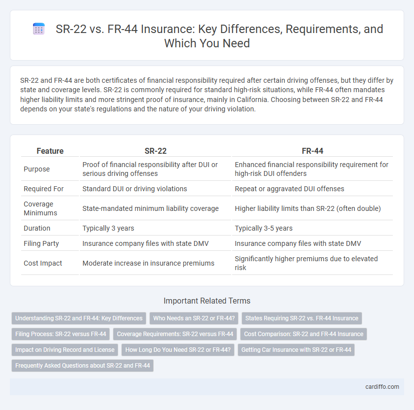 SR-22 vs. FR-44 Insurance: Key Differences, Requirements, and Which You Need
