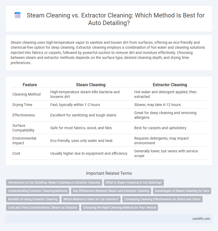 Steam Cleaning vs. Extractor Cleaning: Which Method Is Best for Auto Detailing?