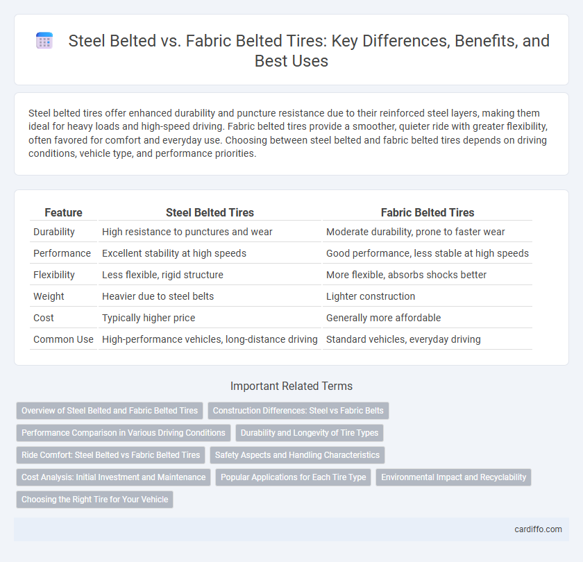Steel Belted vs. Fabric Belted Tires: Key Differences, Benefits, and Best Uses