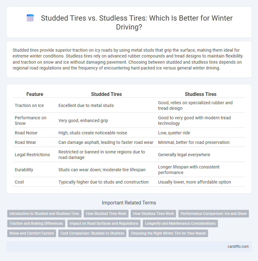 Studded Tires vs. Studless Tires: Which Is Better for Winter Driving?