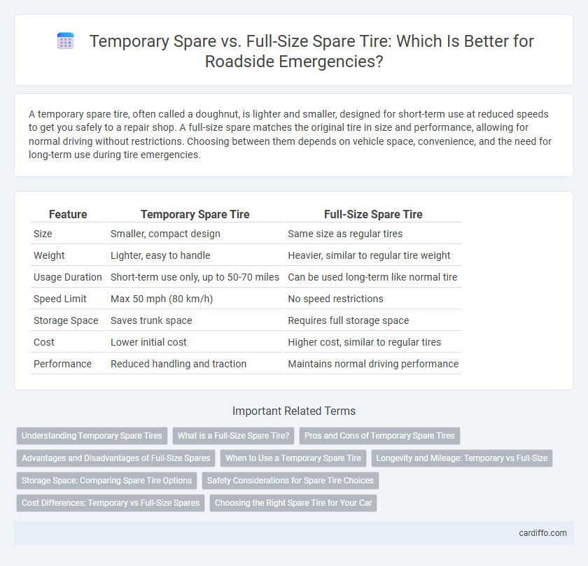 Temporary Spare vs. Full-Size Spare Tire: Which Is Better for Roadside Emergencies?