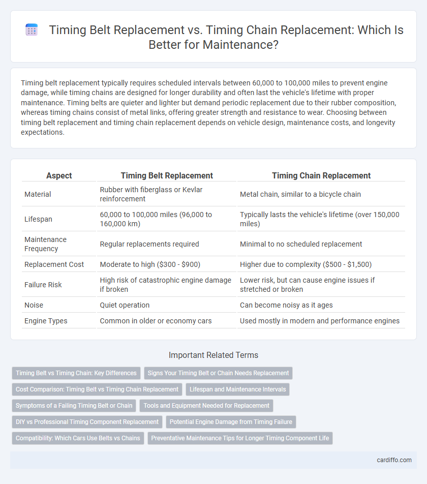 Timing Belt Replacement vs. Timing Chain Replacement: Which Is Better for Maintenance?