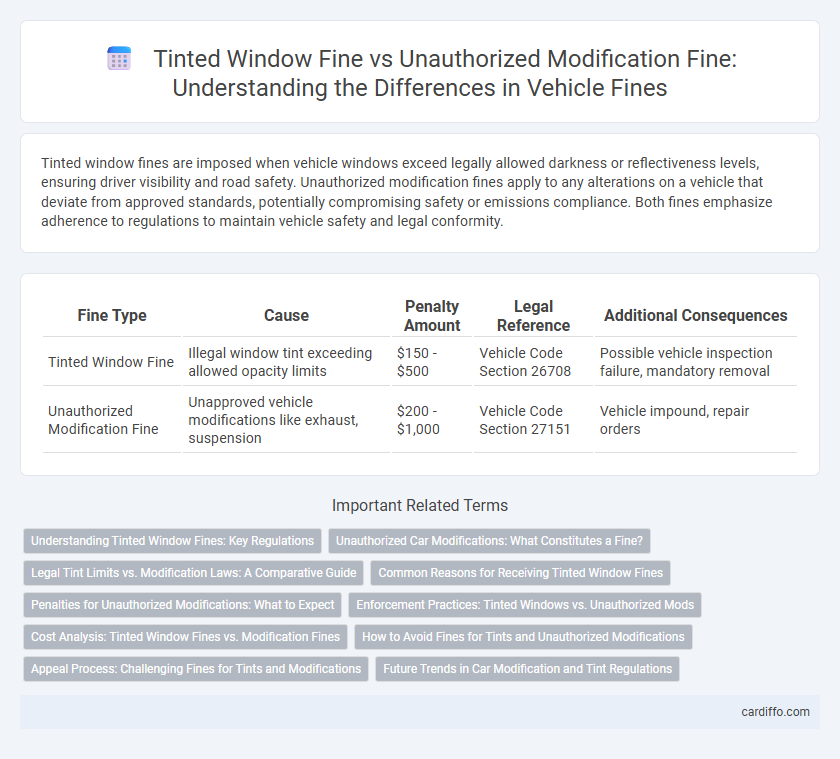 Tinted Window Fine vs Unauthorized Modification Fine: Understanding the Differences in Vehicle Fines
