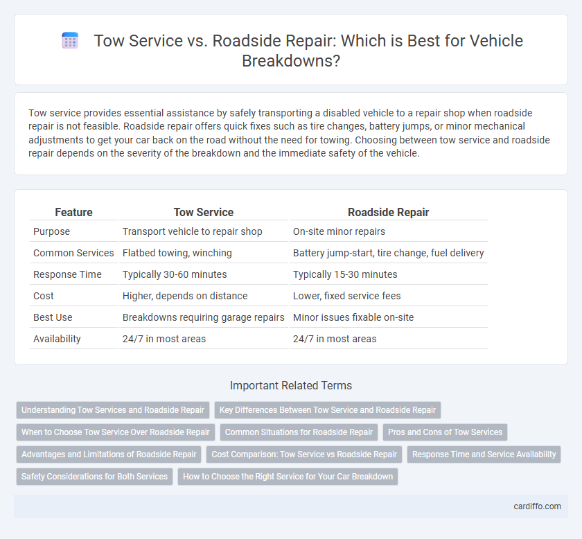 Tow Service vs. Roadside Repair: Which is Best for Vehicle Breakdowns?