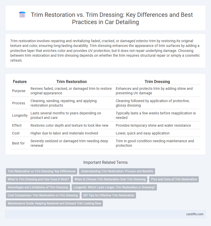 Trim Restoration vs. Trim Dressing: Key Differences and Best Practices in Car Detailing