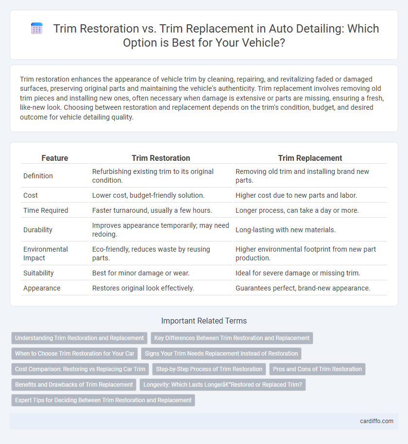 Trim Restoration vs. Trim Replacement in Auto Detailing: Which Option is Best for Your Vehicle?