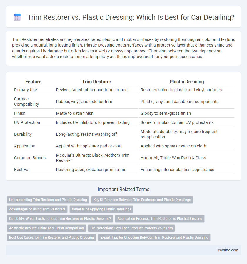 Trim Restorer vs. Plastic Dressing: Which Is Best for Car Detailing?