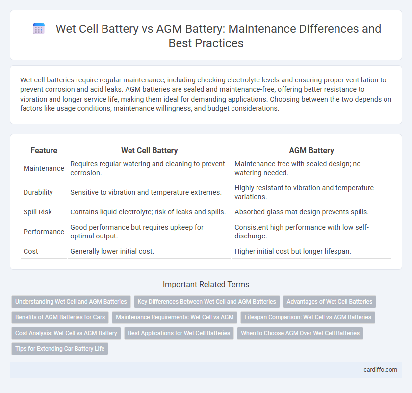Wet Cell Battery vs AGM Battery: Maintenance Differences and Best Practices