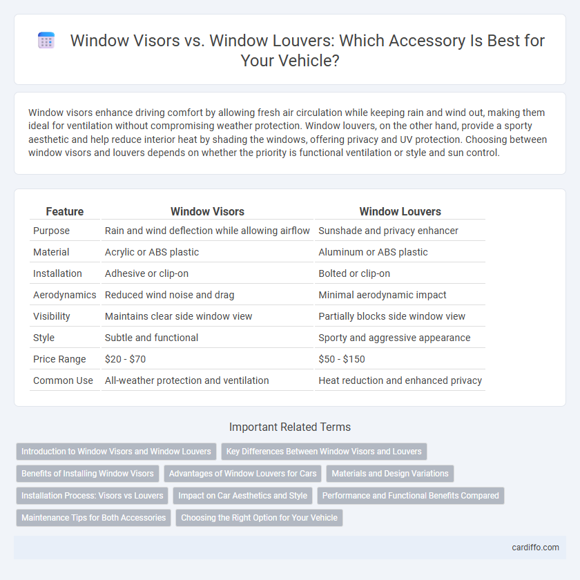 Window Visors vs. Window Louvers: Which Accessory Is Best for Your Vehicle?